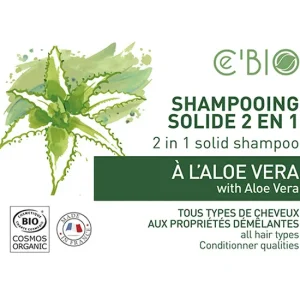 CE&rsquo;BIO Shampooing Solide 2 en 1 Aloe Vera – 85g