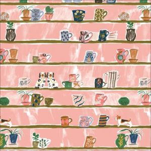 Tissu Sanctuary Trinkets Rose