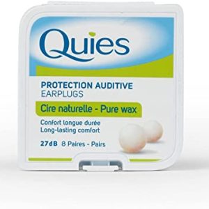 QUIES – protection auditive cire naturelle – boite de 8 paires