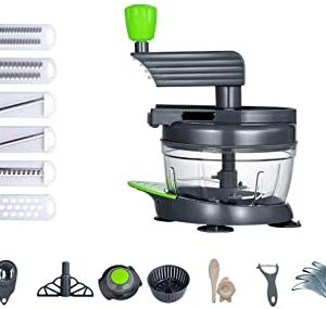 Dbtxwd Hachoir à Viande Manuel Fabricant de saucisses de qualité Alimentaire farcisseur de Viande Machine de Viande hachée hachée Presse-Agrumes Cuisine Hachoir,Gray 2