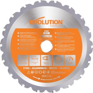 Evolution Power Tools R165TCT-18CS (Rage) Lame TCT multi-matériaux