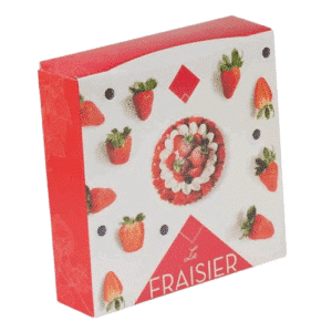 50 boites pâtissières carton colorées 23 x 5 cm A Croquer