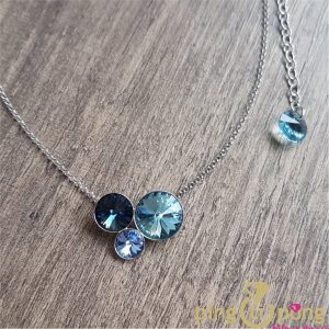 Collier SWEETIE en argent et dômes en cristal bleu de SPARK