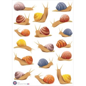 17 gommettes escargots