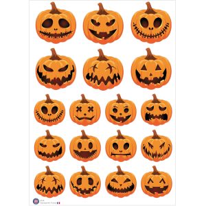 18 maxi stickers décoratifs Citrouilles