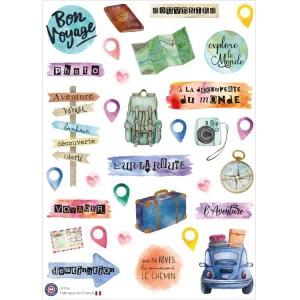 32 gommettes Carnet de voyage