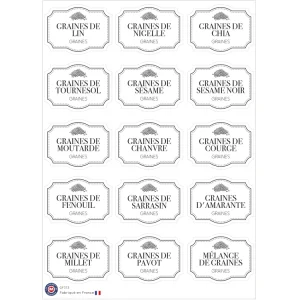 15 stickers vintage Graines