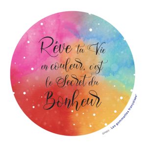 Stickers Rêve ta vie en couleur