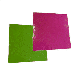 100 supports à gâteaux carrés colorés Anis / Fuchsia 26 x 26 cm