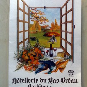 HÔTELLERIE DU BAS-BREAU – [ PEATICK, F. ] – BARD, Fabien – FAVA, Dominique et Jean-Pierre. : « Menu d&rsquo;automne de l&rsquo;hôtellerie du Bas-Bréau à Barbizon. »