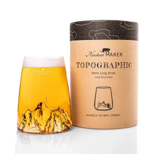 [Aiguille du Midi] Verre à eau Topographic