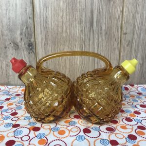 Serviteur huile vinaigre ambré