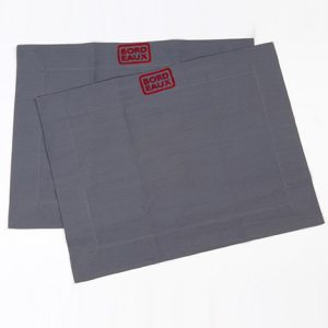 2 sets de table brodés – BORDEAUX Ville de Coeur (gris)