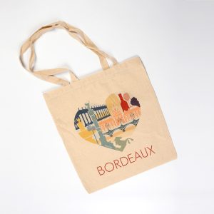 Totebag, sac en cotton « Coeur de Bordeaux »
